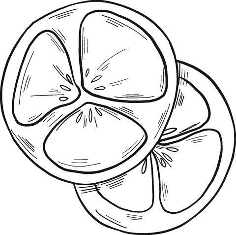 Sliced Tomato Coloring Page